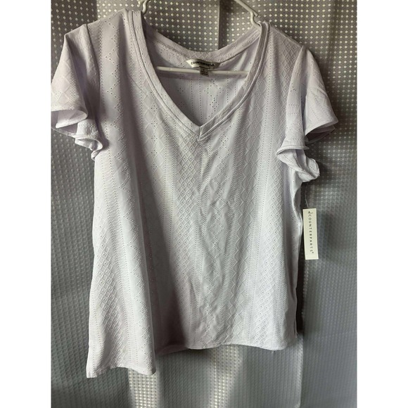 Counterparts Tops - Gorgeous COUNTERPARTS White Women Size Small S Short Sleeve New With Tags NWT